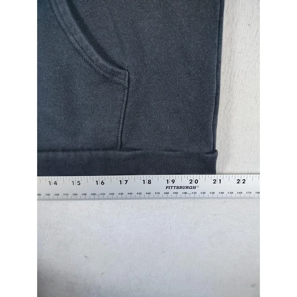 Grunt Style Hoodie Sweatshirt Mens Large Black Full Zip Skull Patriotic Military